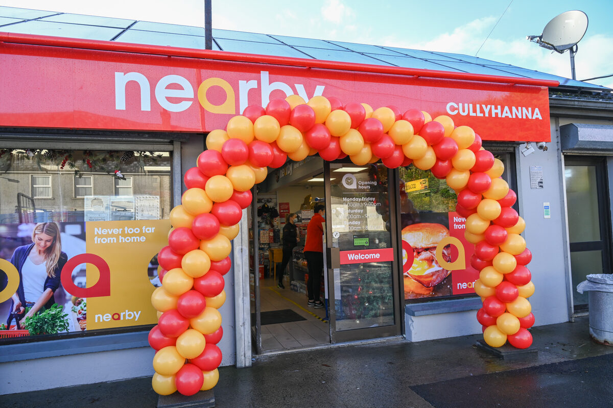 Nearby Cullyhanna store launch with balloon arch